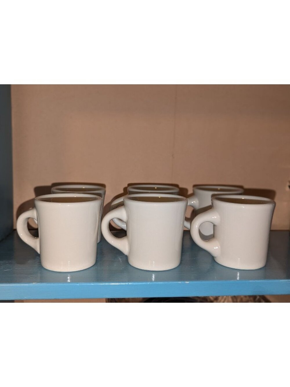 Buffalo China White Ceramic Coffee Mugs Set Of 6 Durable Restaurant Style